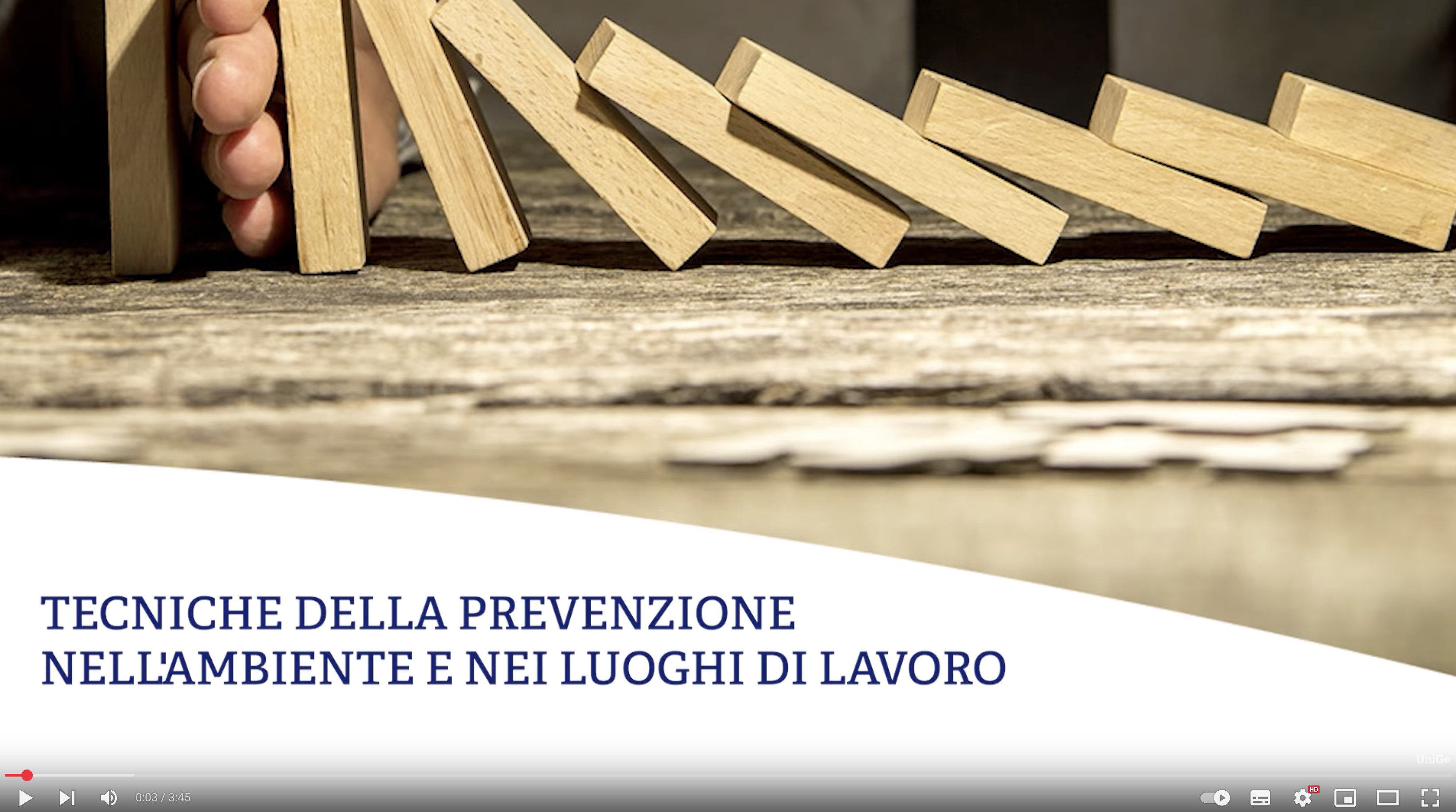 Video presentation of the Degree Course in Prevention Techniques in the Environment and Workplace